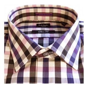 (NWOT) Paul Smith London Blue/Pink Check Shirt